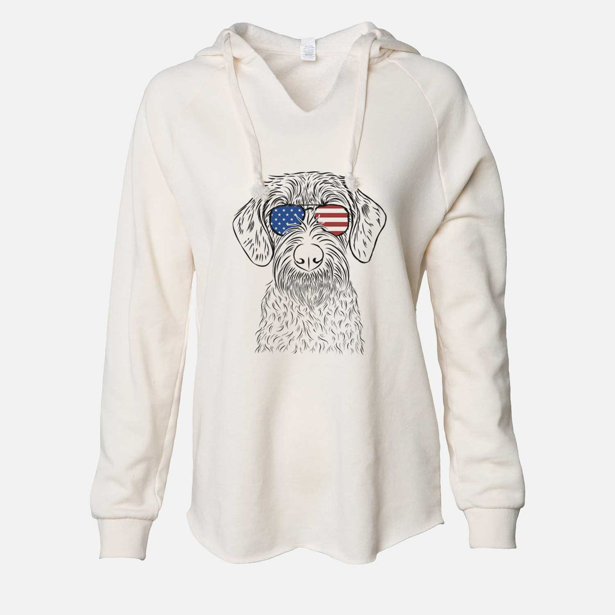 USA Gus the German Wirehaired Pointer - Cali Wave Hooded Sweatshirt