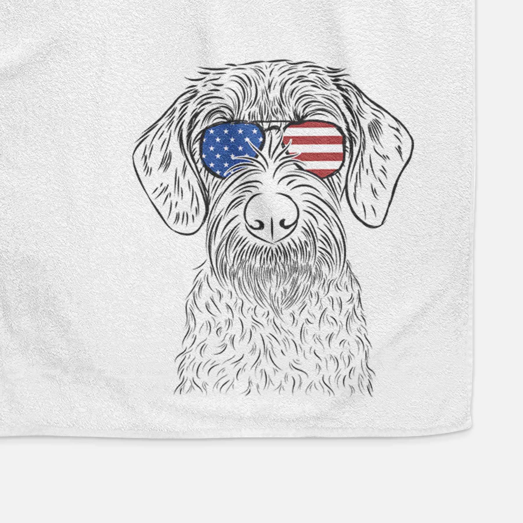 Gus the German Wirehaired Pointer Decorative Hand Towel