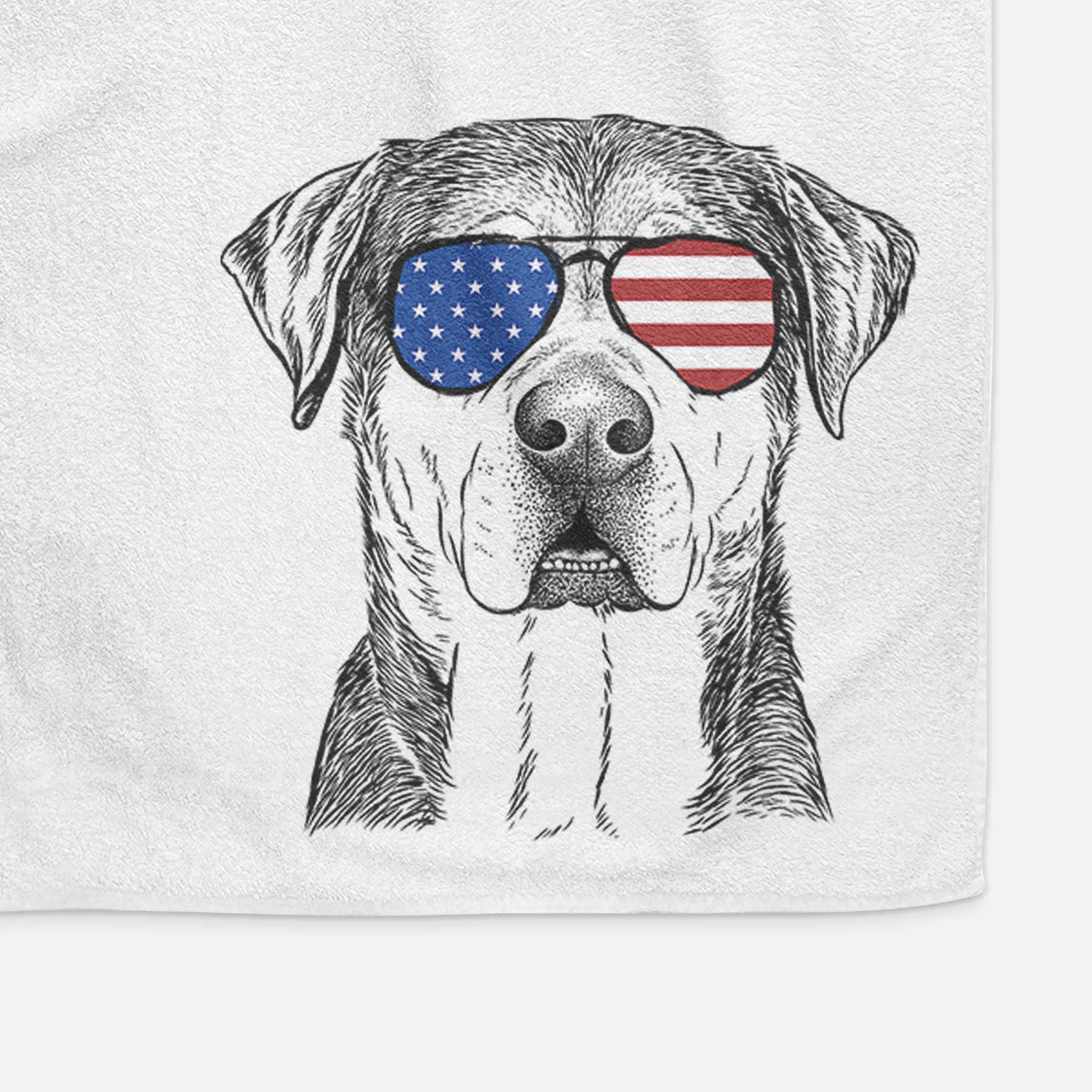 Gus the Rottweiler Mix Decorative Hand Towel