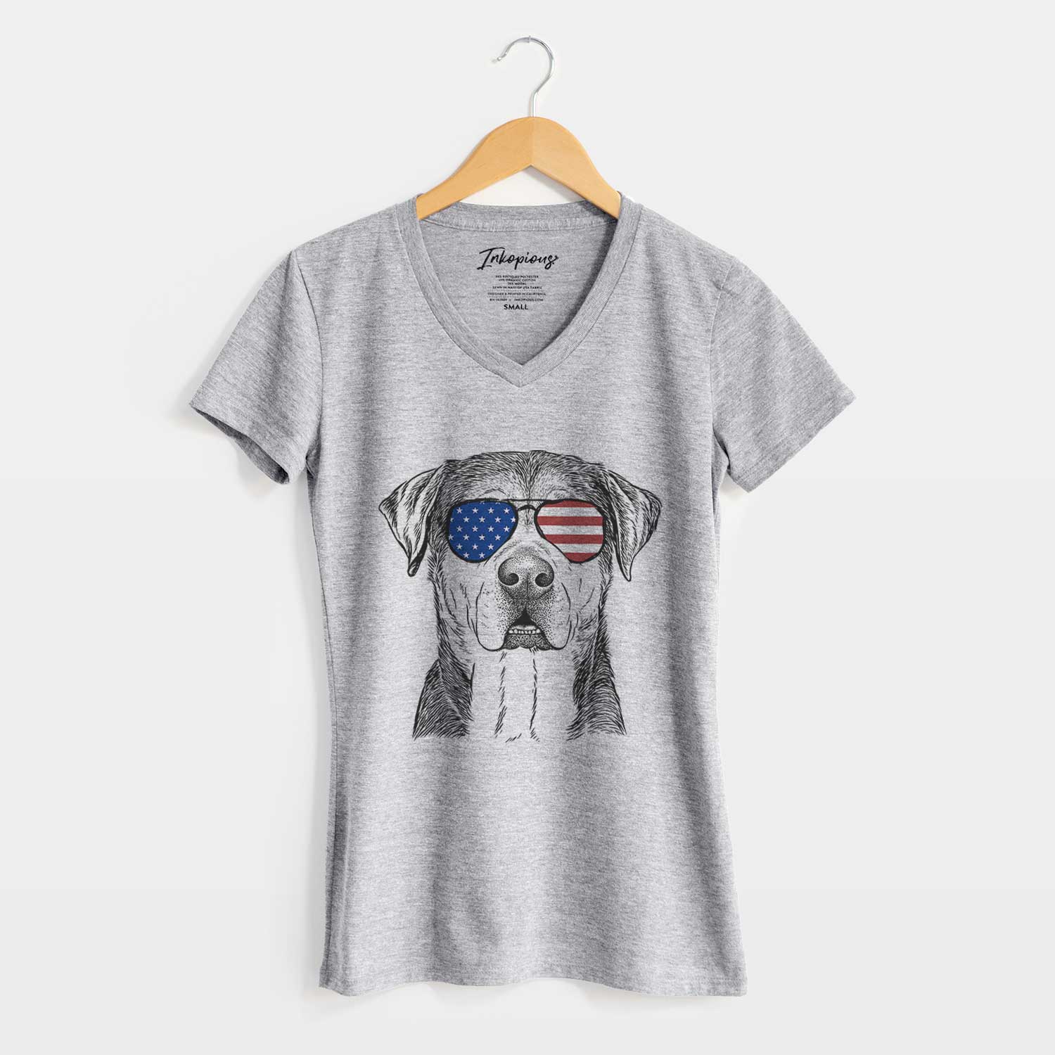 USA Gus the Rottweiler Mix - Women's Perfect V-neck Shirt