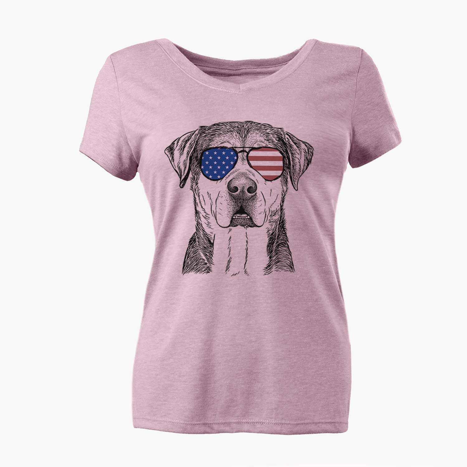 USA Gus the Rottweiler Mix - Women's Perfect V-neck Shirt