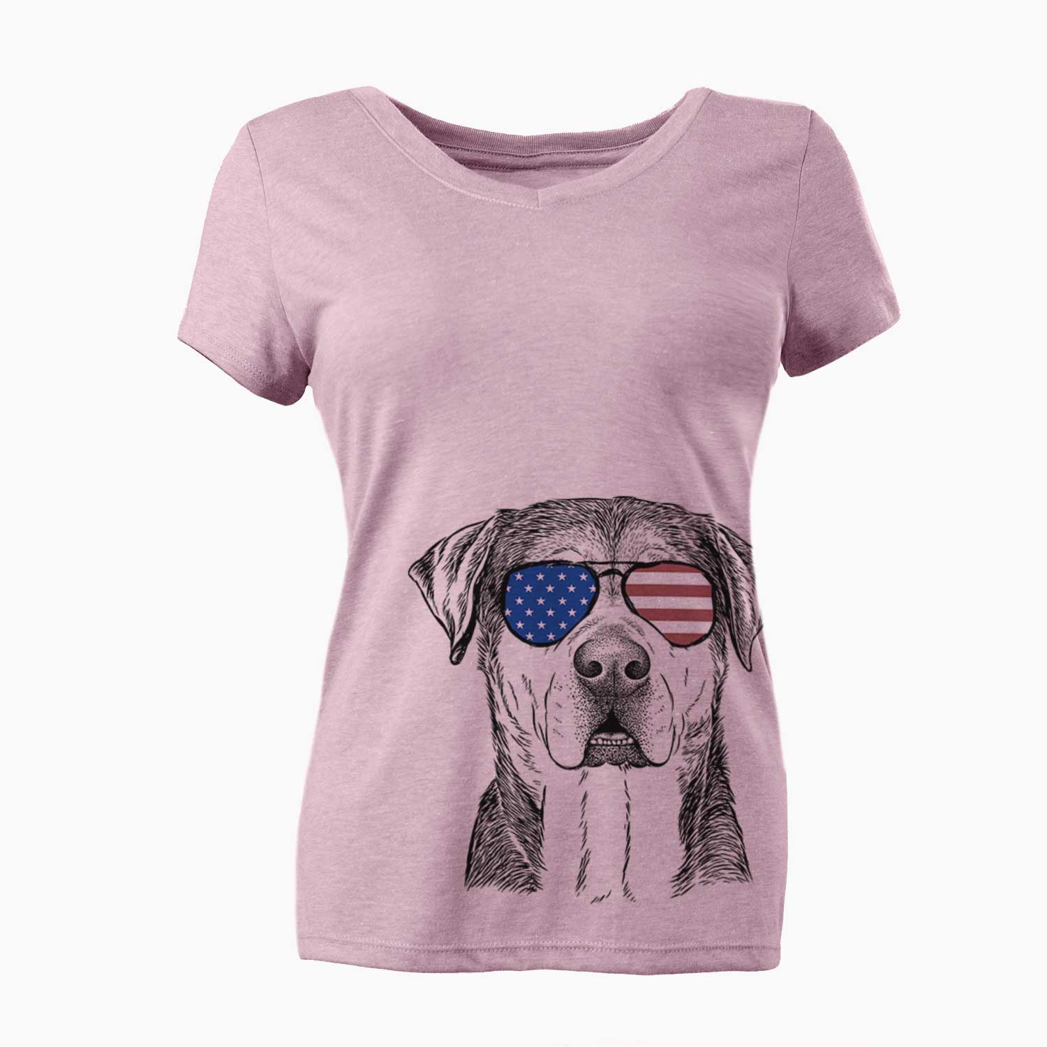 USA Gus the Rottweiler Mix - Women's Perfect V-neck Shirt