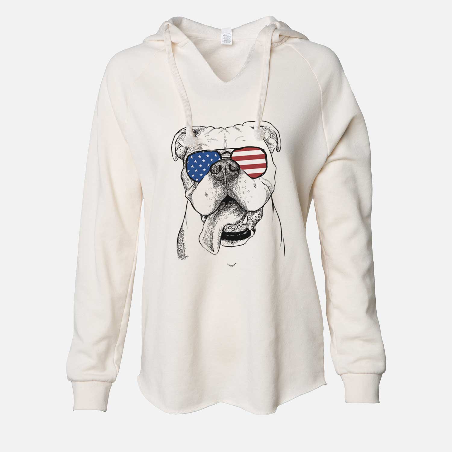 USA Hank the English Bulldog - Cali Wave Hooded Sweatshirt