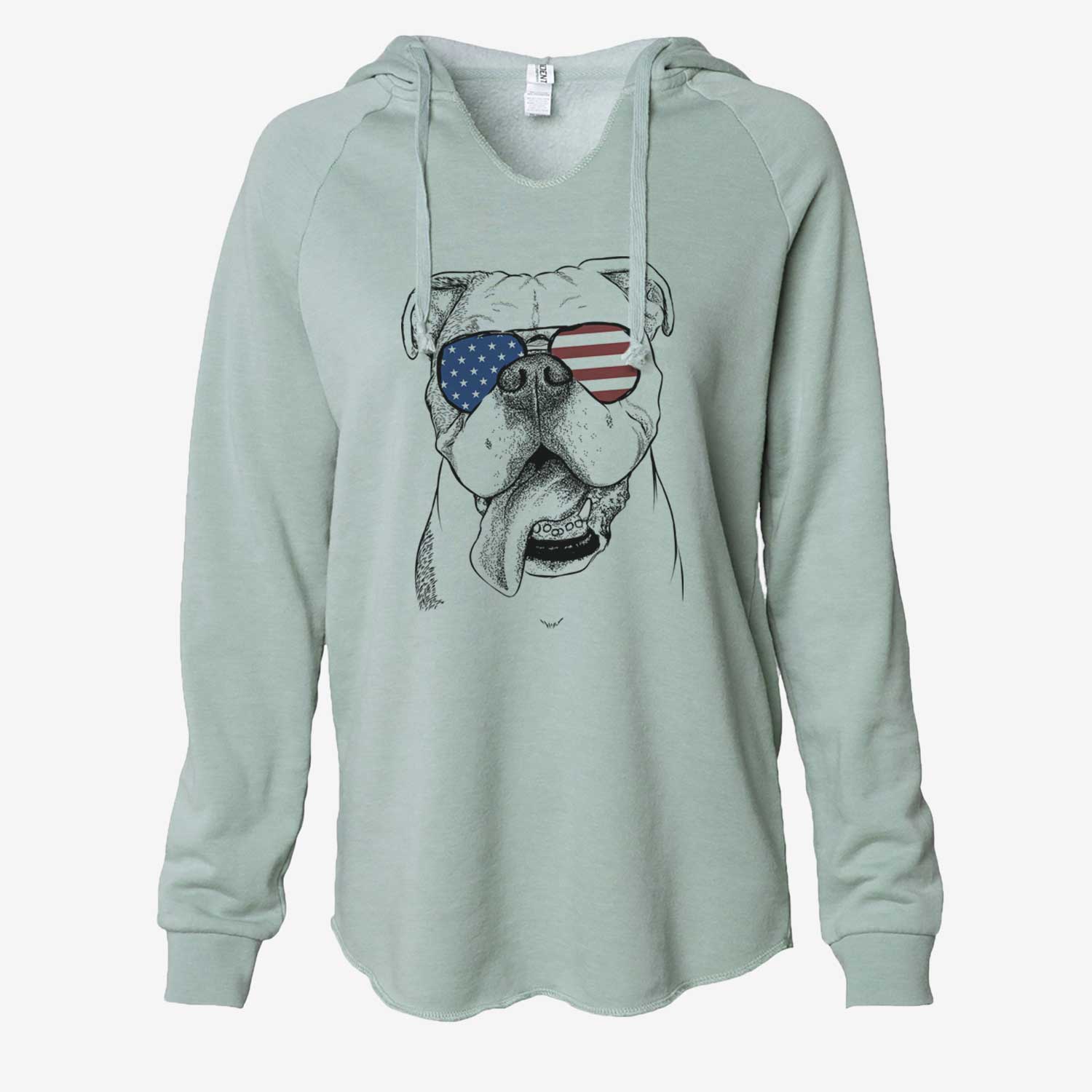USA Hank the English Bulldog - Cali Wave Hooded Sweatshirt