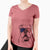 USA Hank the English Bulldog - Women's Perfect V-neck Shirt