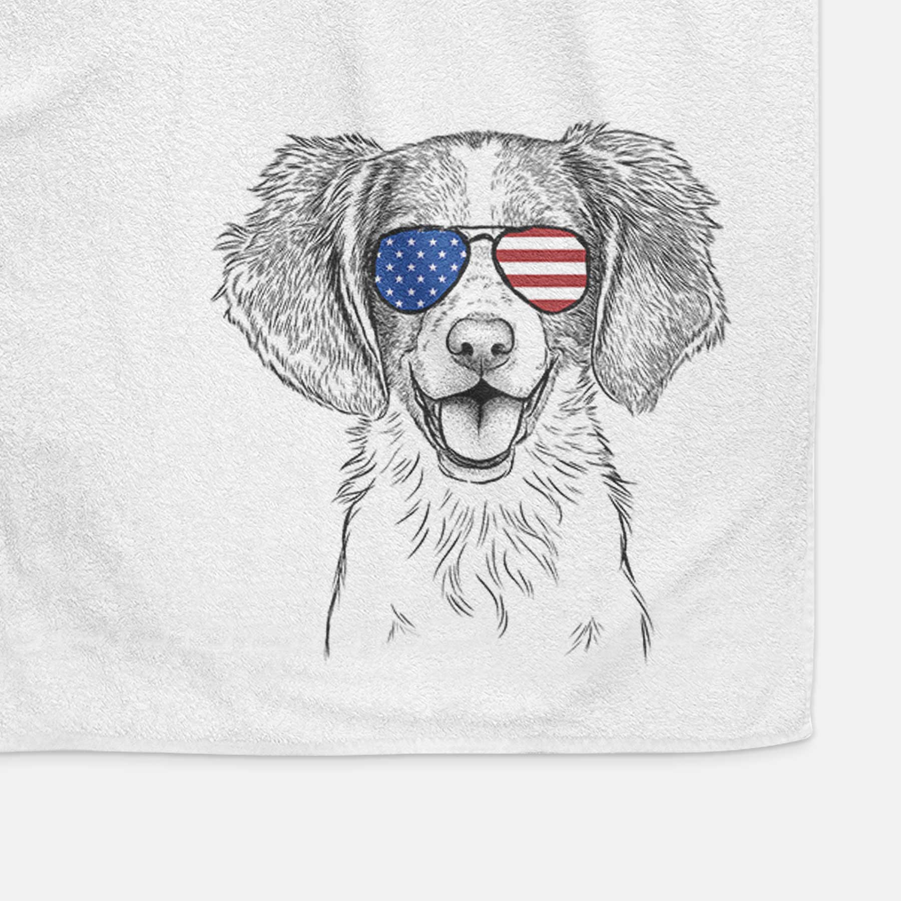 Happy Holly the Brittany Spaniel Decorative Hand Towel