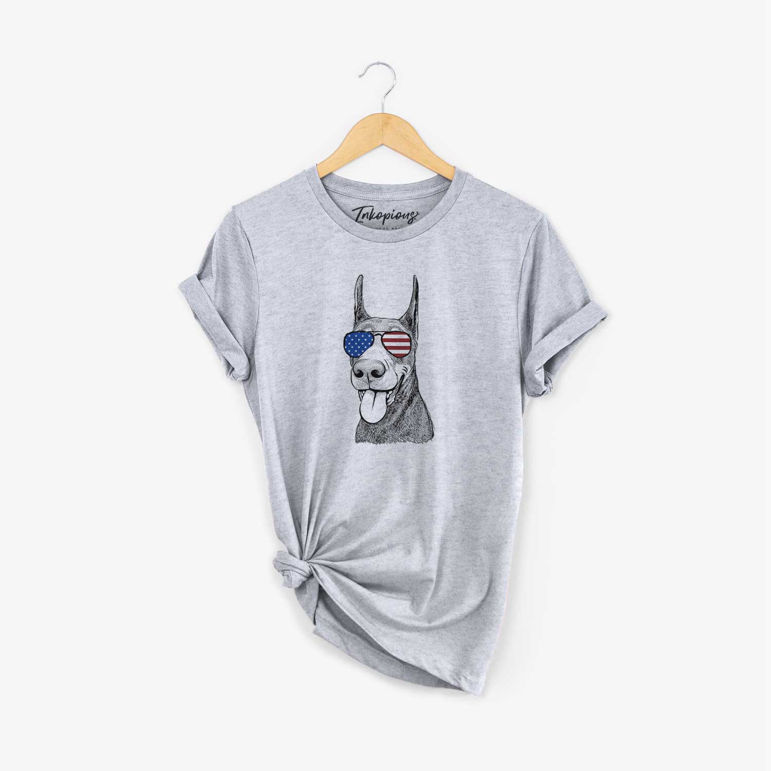 USA Happy Sunny the Doberman Pinscher - Unisex Crewneck