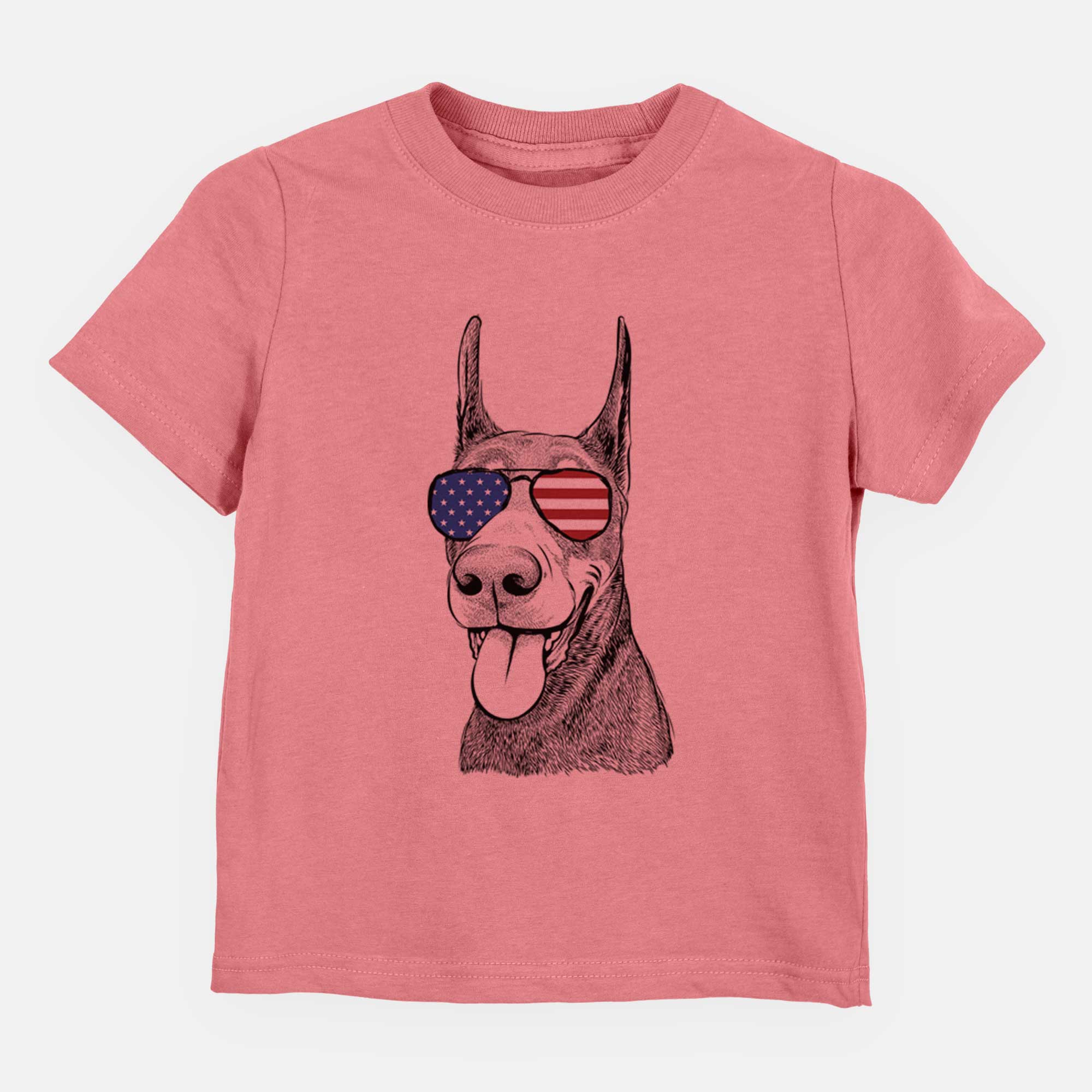 USA Happy Sunny the Doberman Pinscher - Kids/Youth/Toddler Shirt