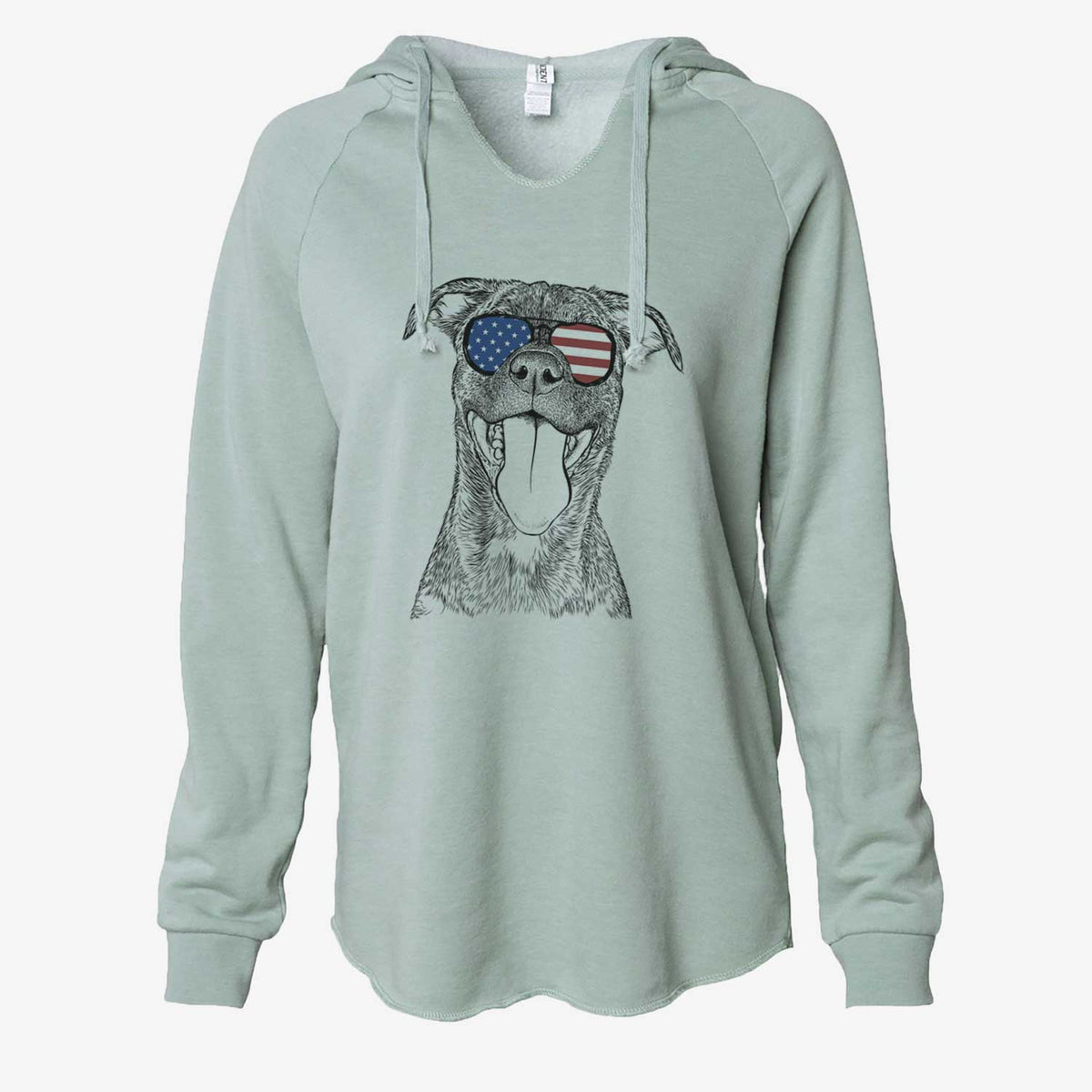 USA Harley the Pitbull Mix - Cali Wave Hooded Sweatshirt