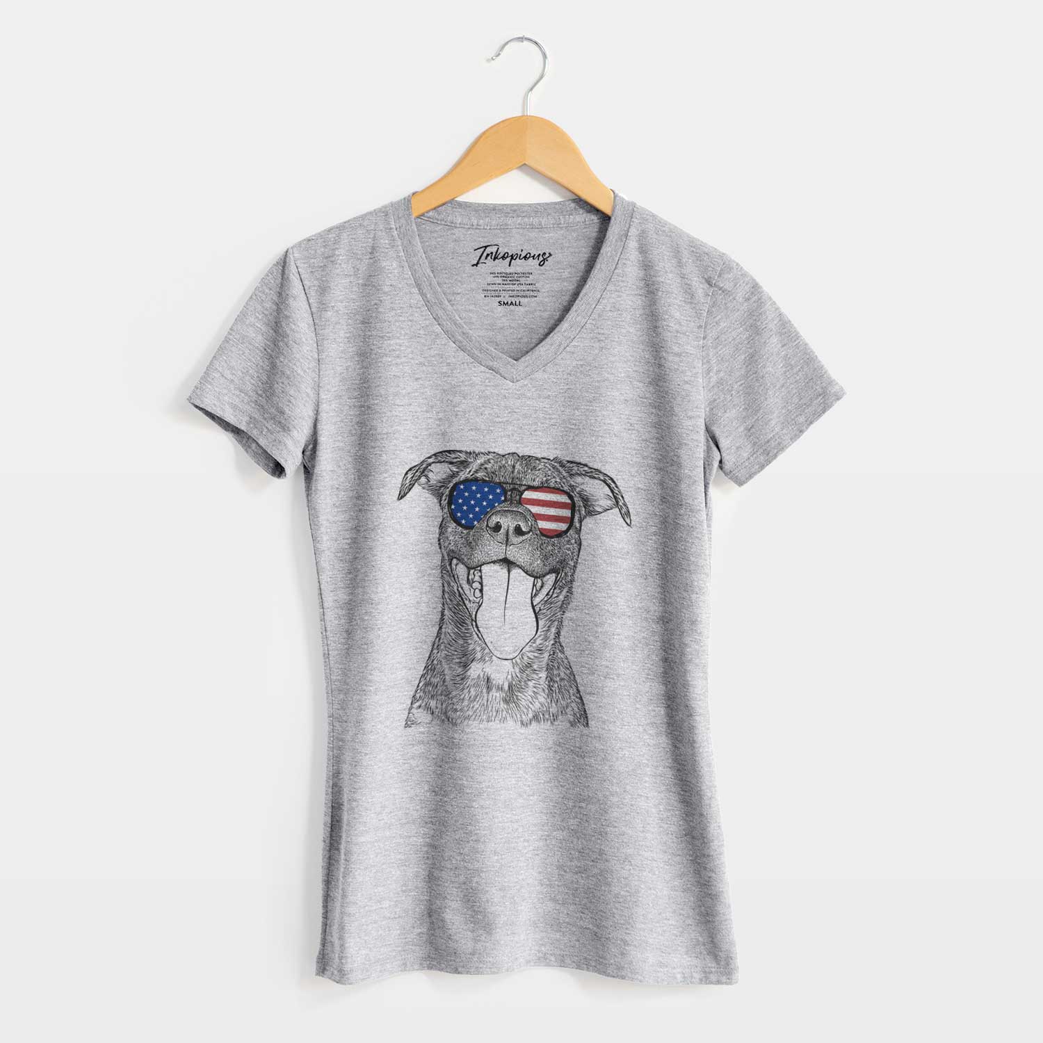 USA Harley the Pitbull Mix - Women's Perfect V-neck Shirt