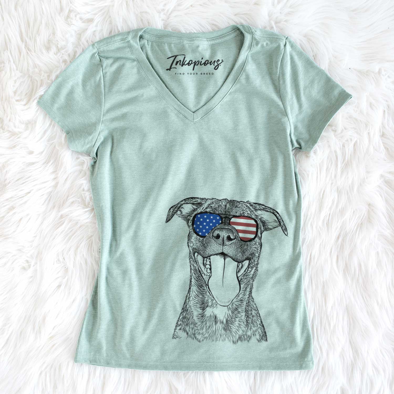 USA Harley the Pitbull Mix - Women's Perfect V-neck Shirt