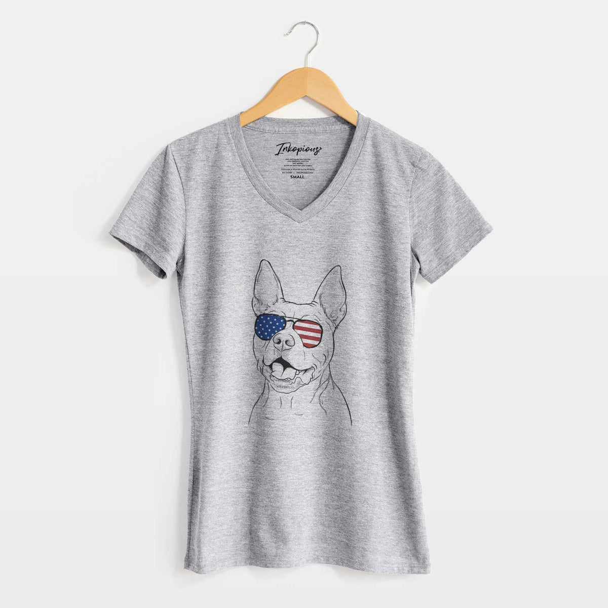 USA Harley the Pitbull - Women&#39;s Perfect V-neck Shirt