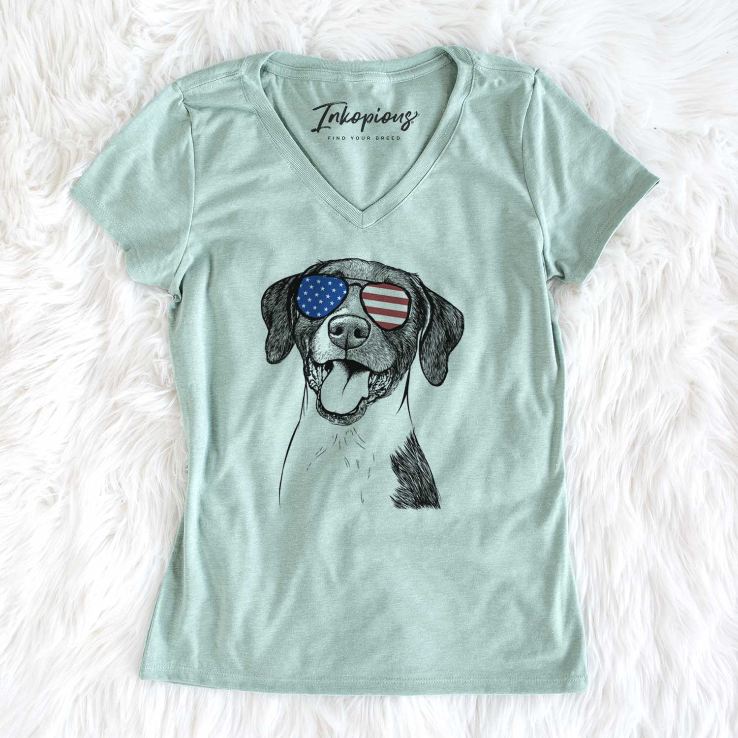 USA Harper the Mixed Breed - Women's Perfect V-neck Shirt