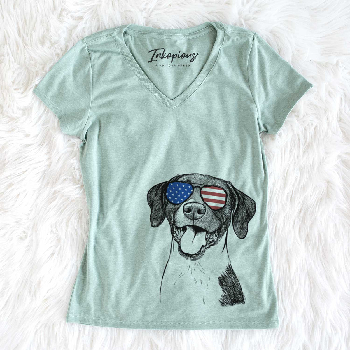 USA Harper the Mixed Breed - Women's Perfect V-neck Shirt