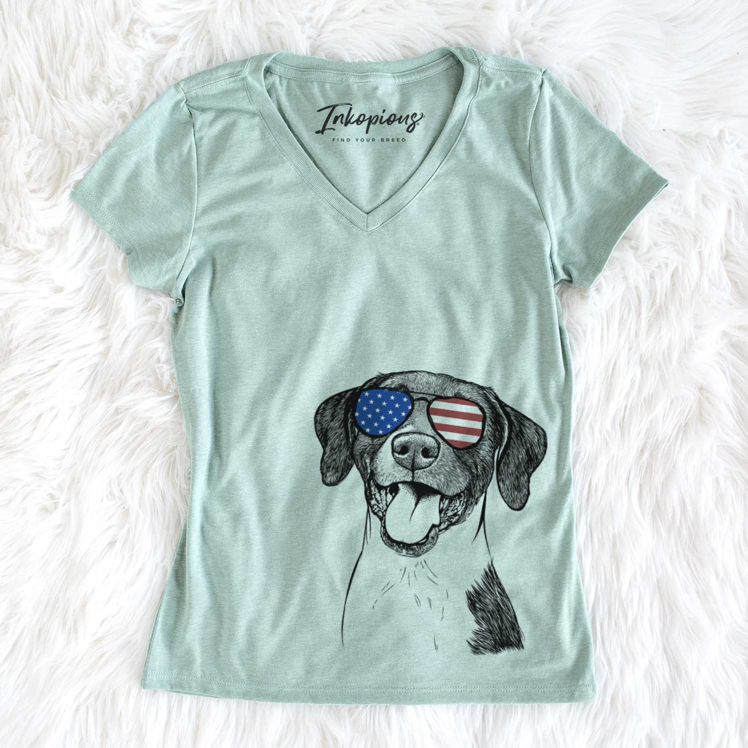 USA Harper the Mixed Breed - Women's Perfect V-neck Shirt