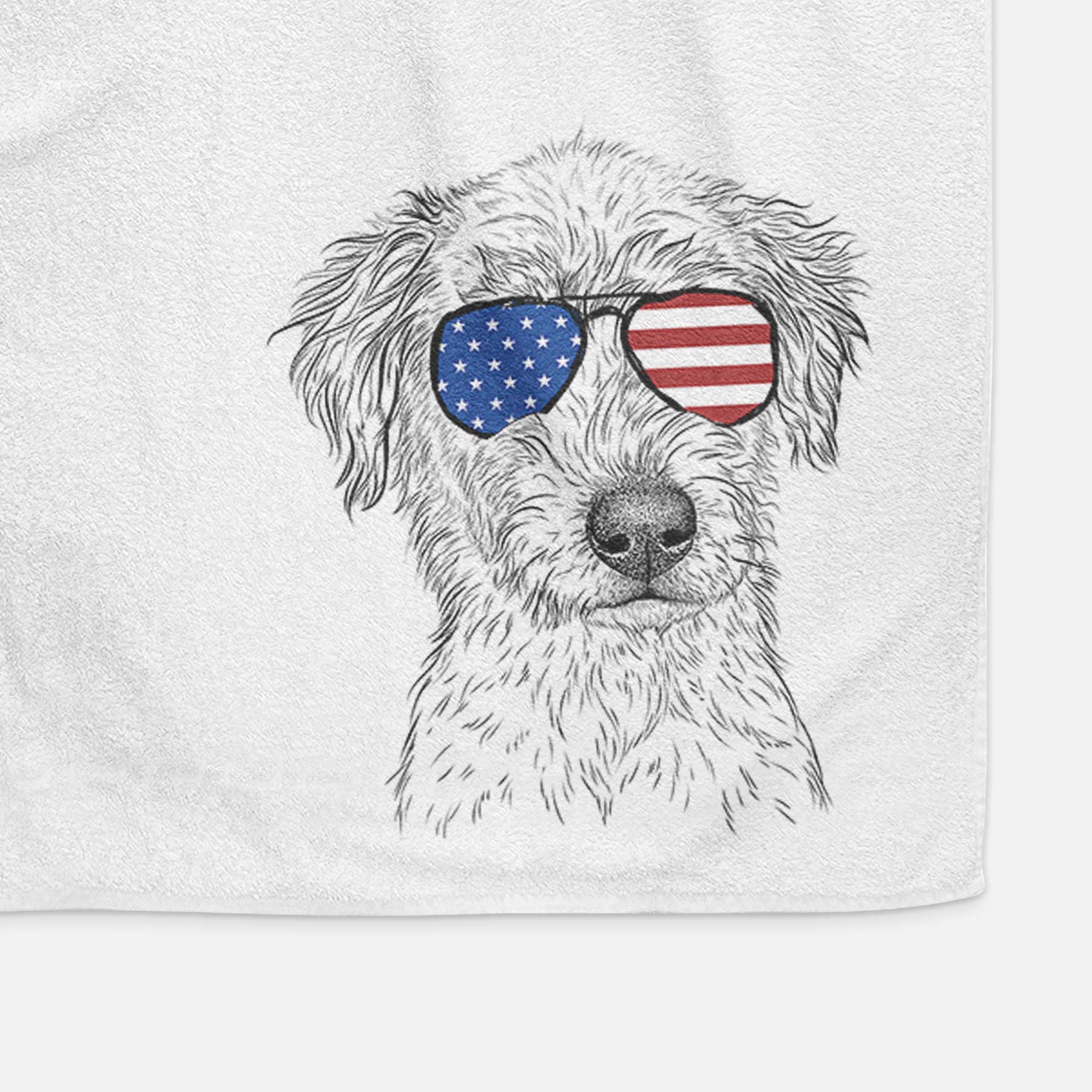 Harry the Mixed Breed Puppy Decorative Hand Towel