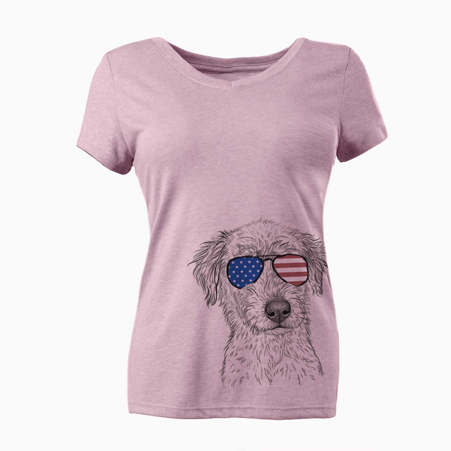 USA Harry the Mixed Breed Puppy - Women's Perfect V-neck Shirt