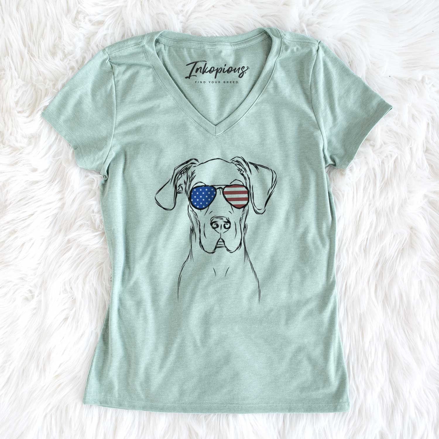 USA Harvey the Great Dane - Women's Perfect V-neck Shirt