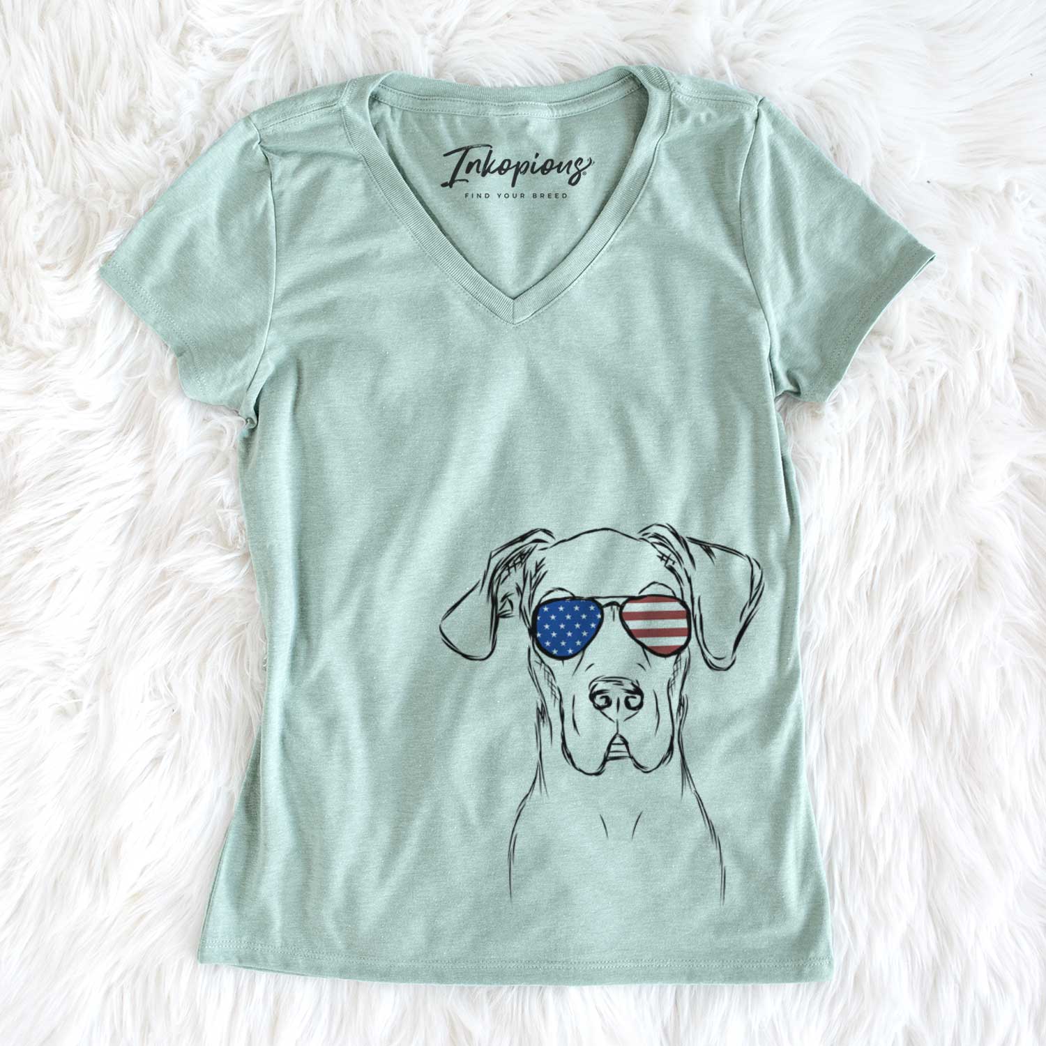 USA Harvey the Great Dane - Women's Perfect V-neck Shirt