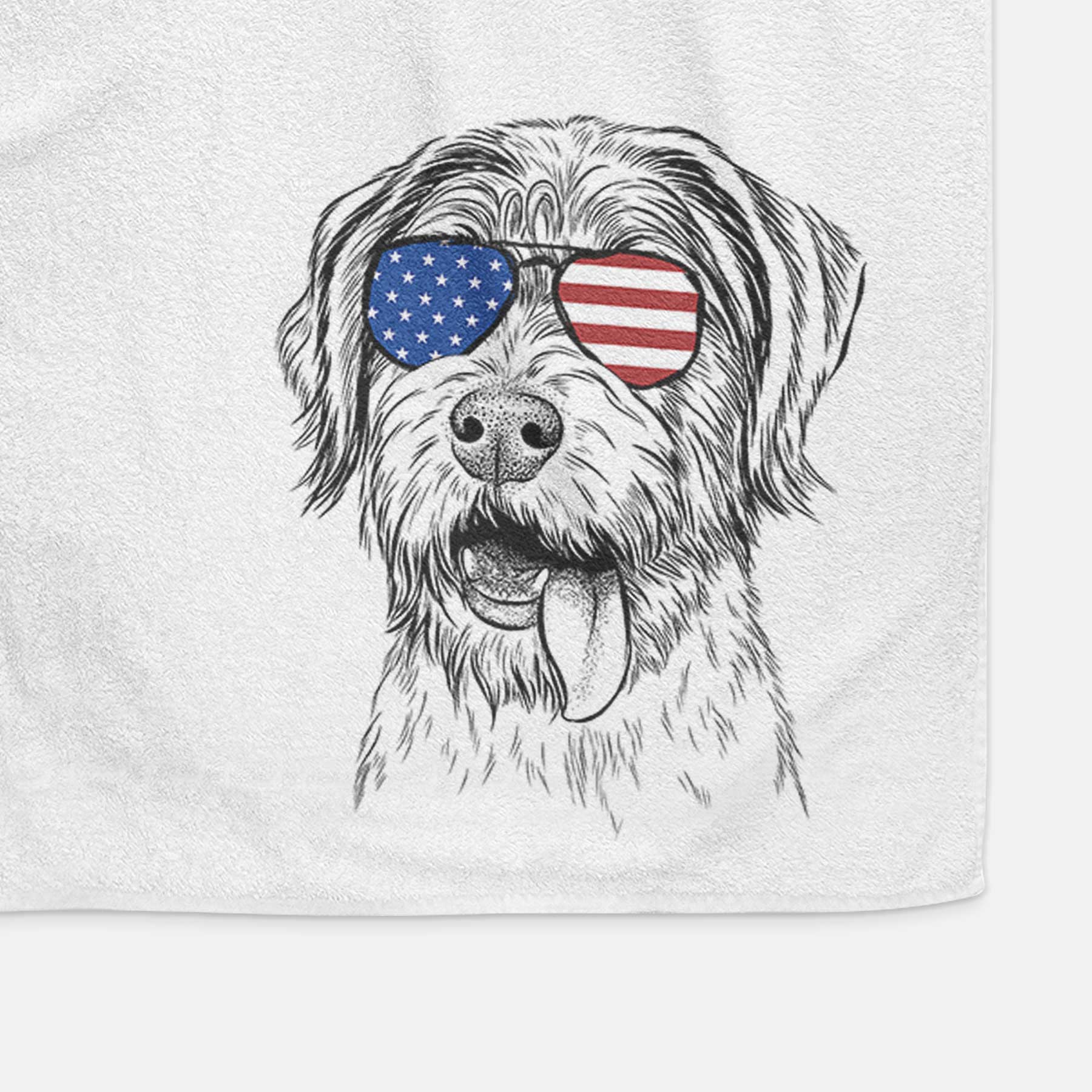 Hazel the German Wirehaired Pointer Mix Decorative Hand Towel