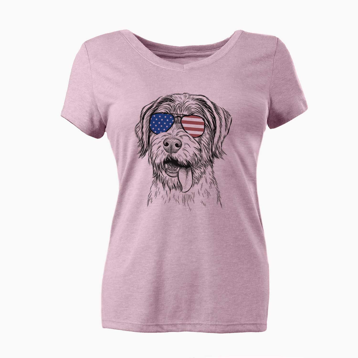 USA Hazel the German Wirehaired Pointer Mix - Women's Perfect V-neck Shirt