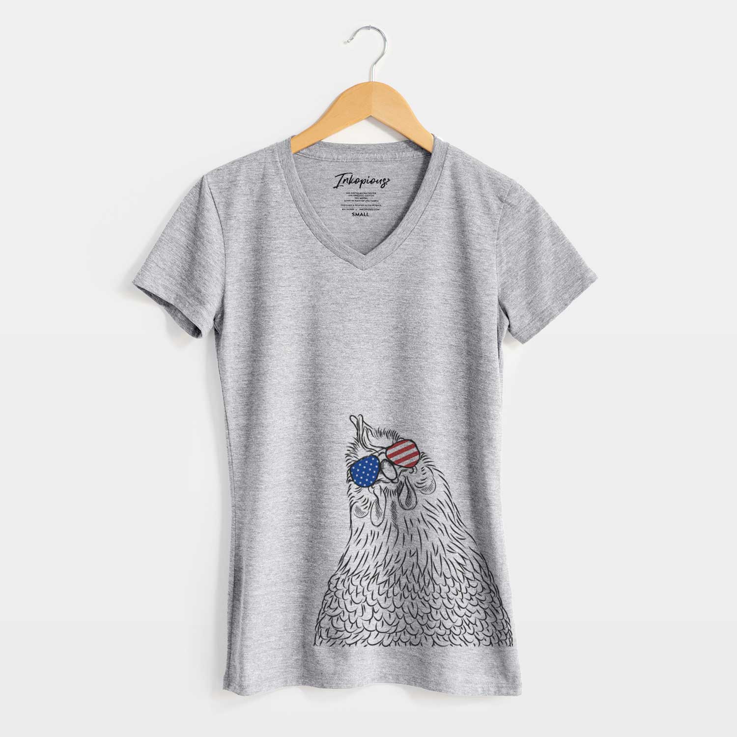 USA Henrietta the Chicken - Women's Perfect V-neck Shirt