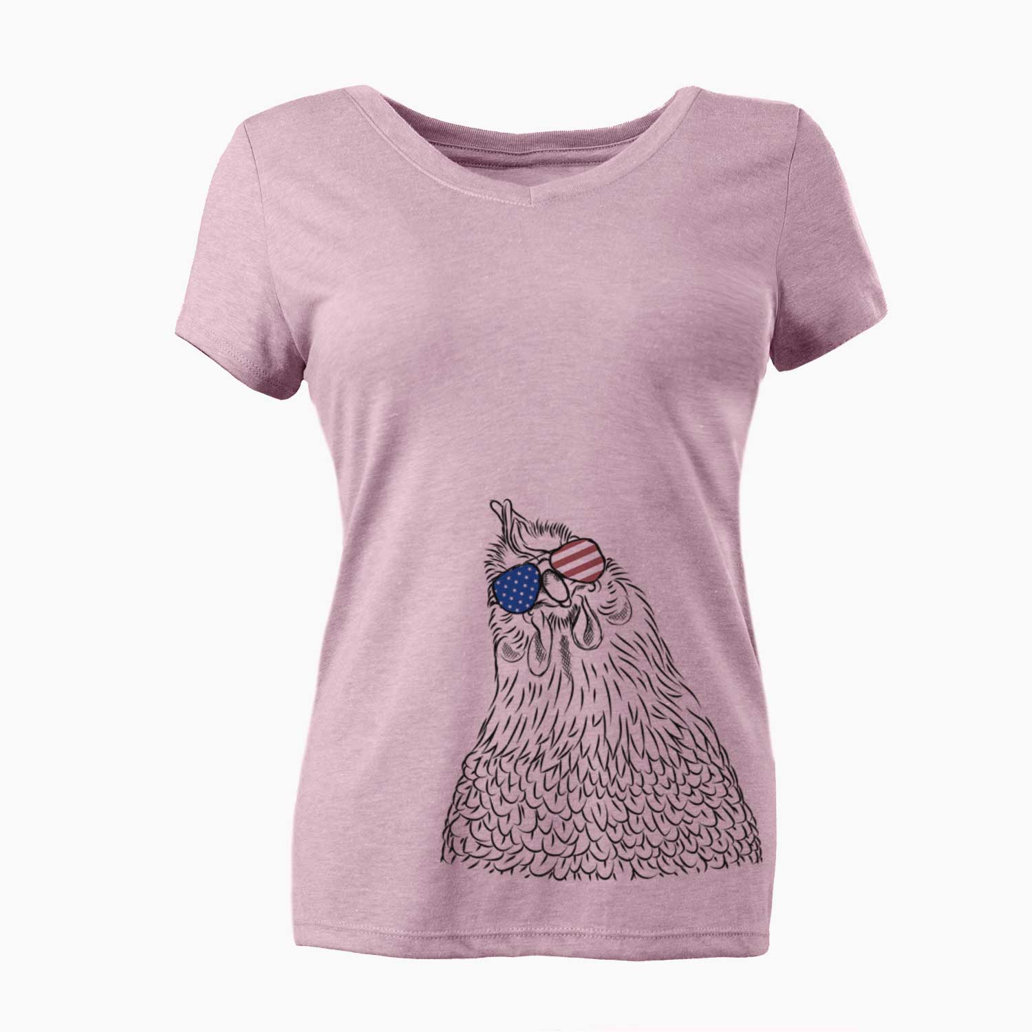 USA Henrietta the Chicken - Women's Perfect V-neck Shirt