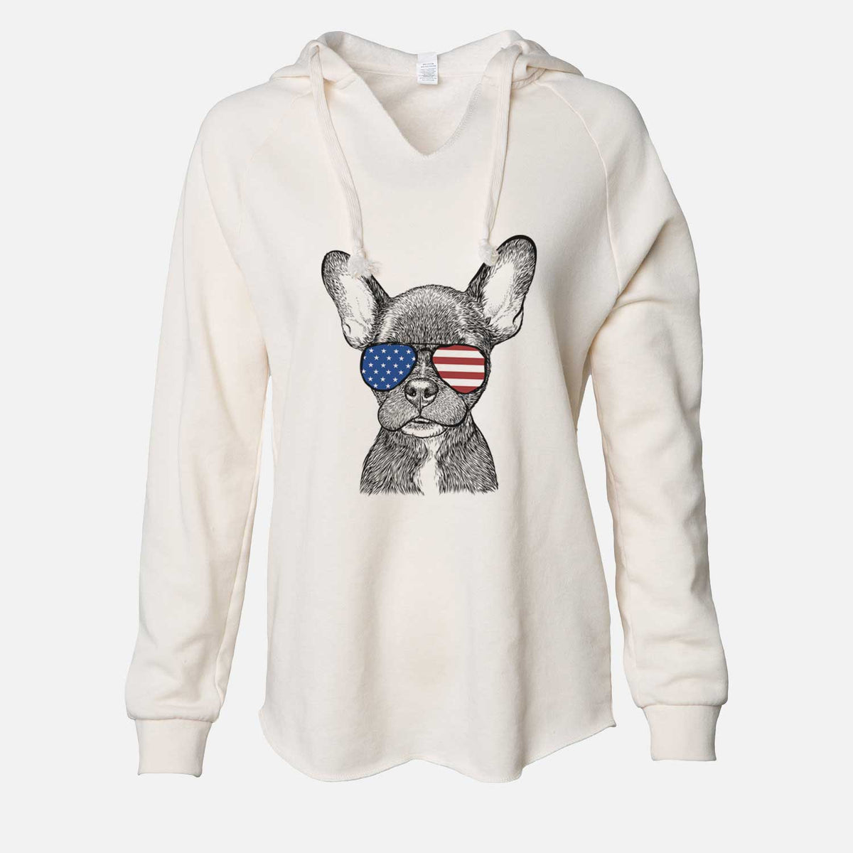 USA Henry the French Bulldog - Cali Wave Hooded Sweatshirt
