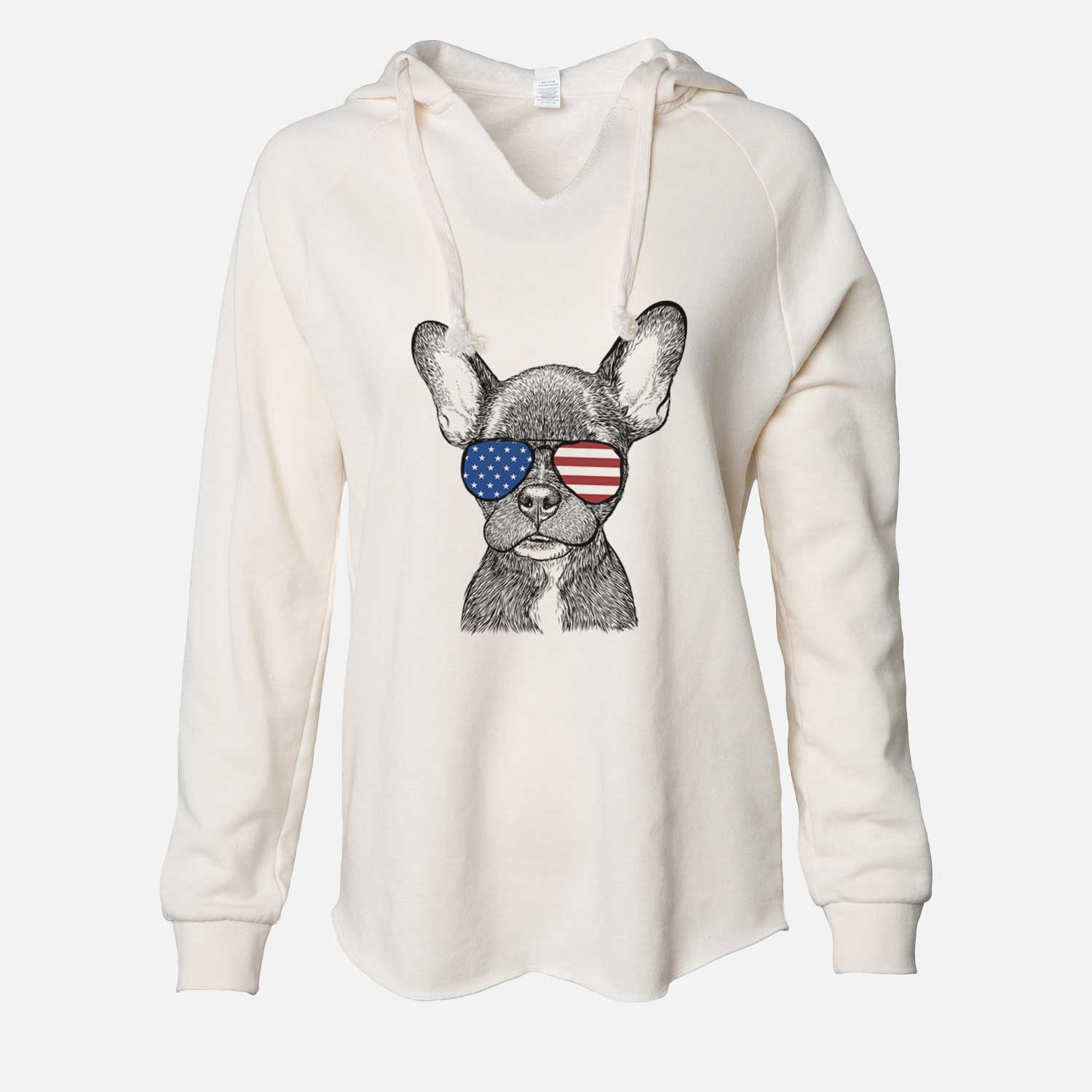 USA Henry the French Bulldog - Cali Wave Hooded Sweatshirt