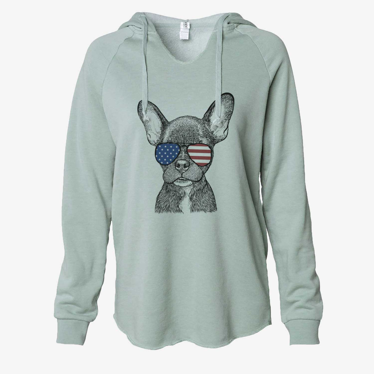 USA Henry the French Bulldog - Cali Wave Hooded Sweatshirt