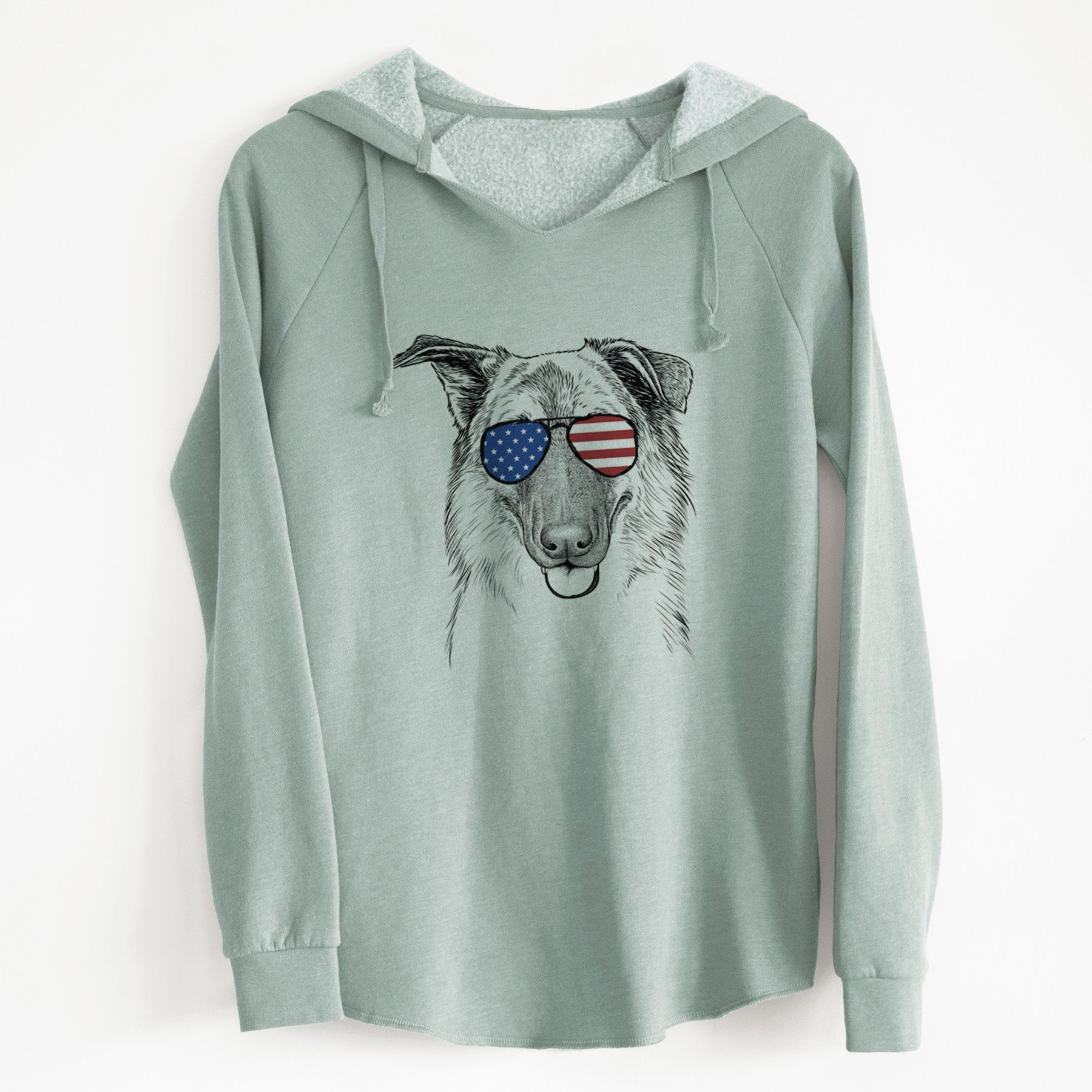 USA Henry the German Shepherd - Cali Wave Hooded Sweatshirt