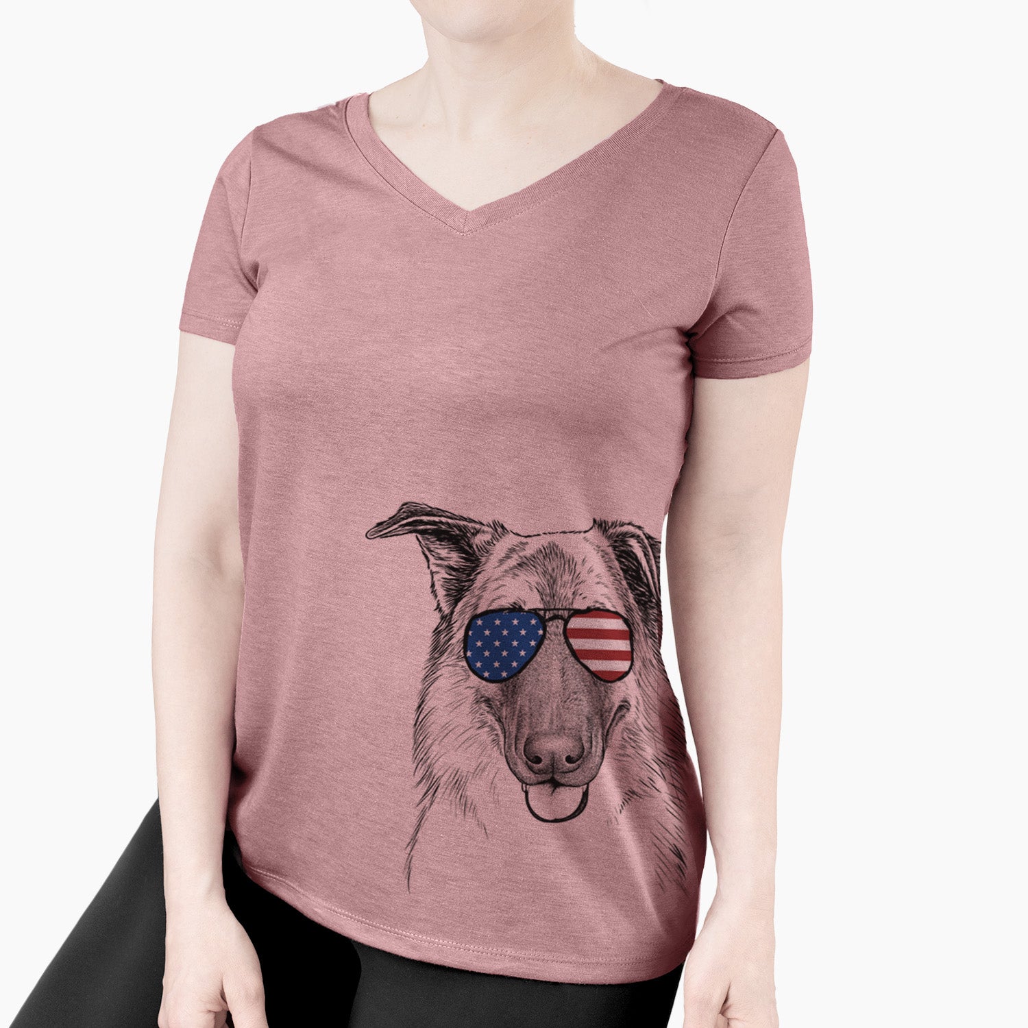 USA Henry the German Shepherd - Women's Perfect V-neck Shirt