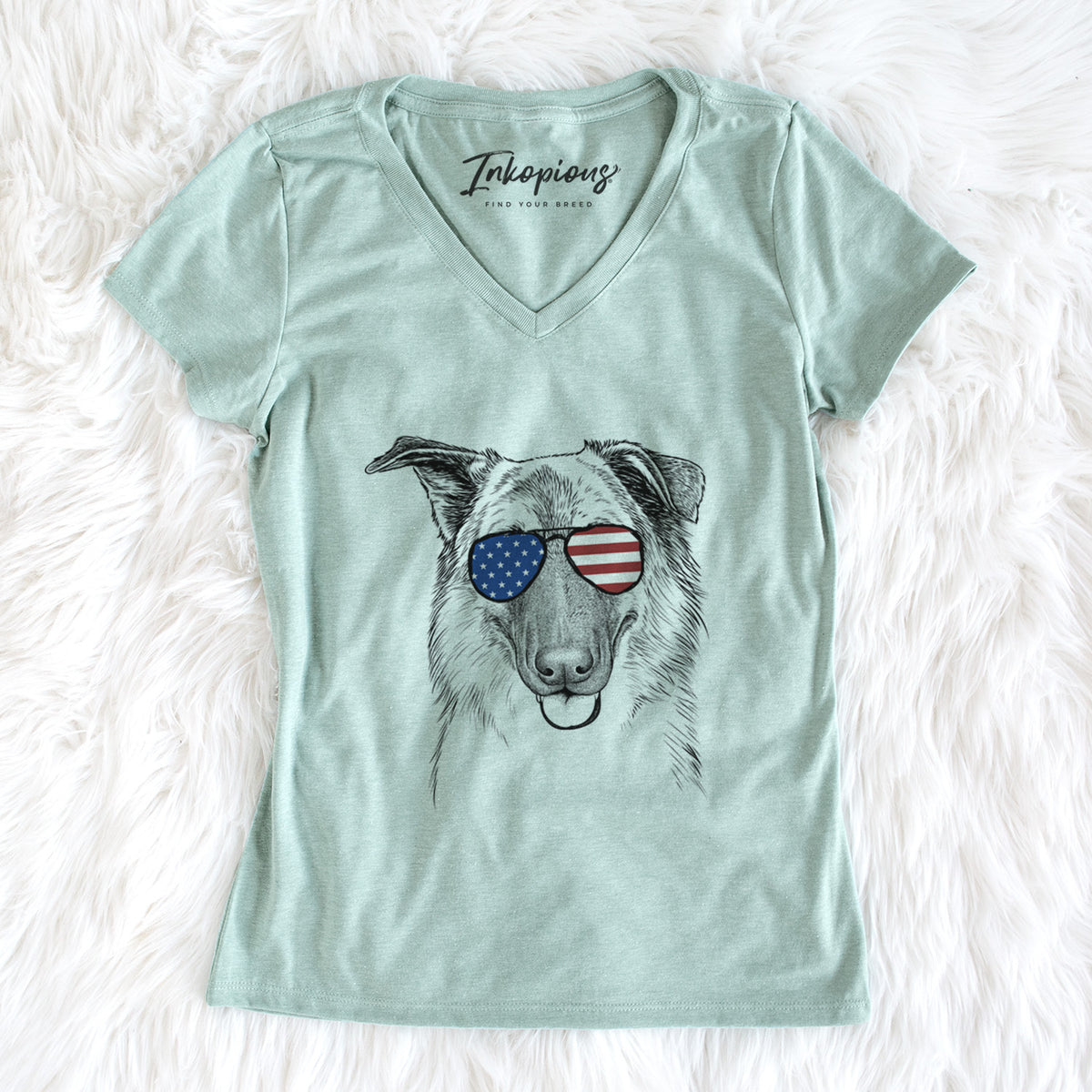 USA Henry the German Shepherd - Women's Perfect V-neck Shirt