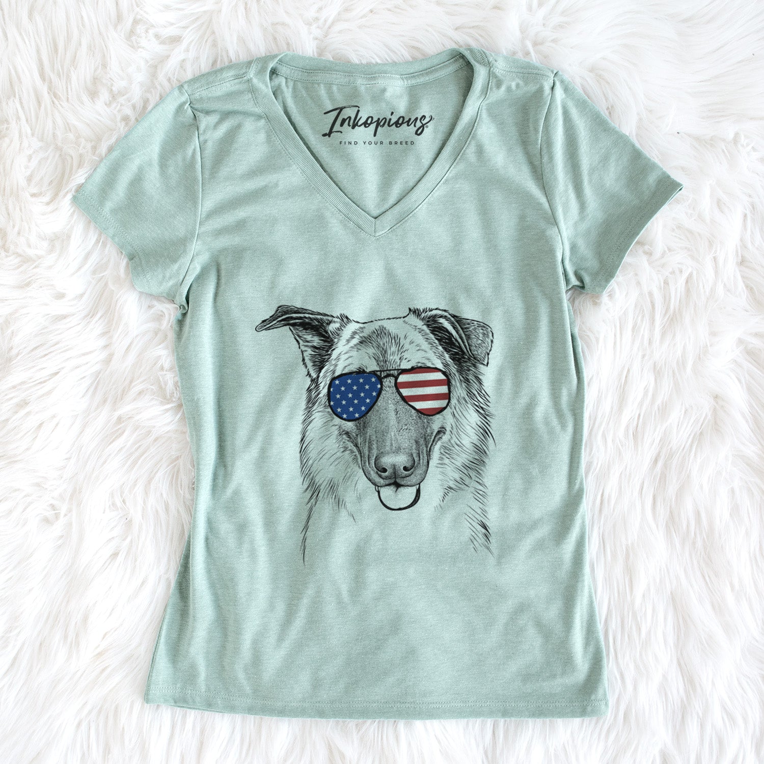 USA Henry the German Shepherd - Women's Perfect V-neck Shirt