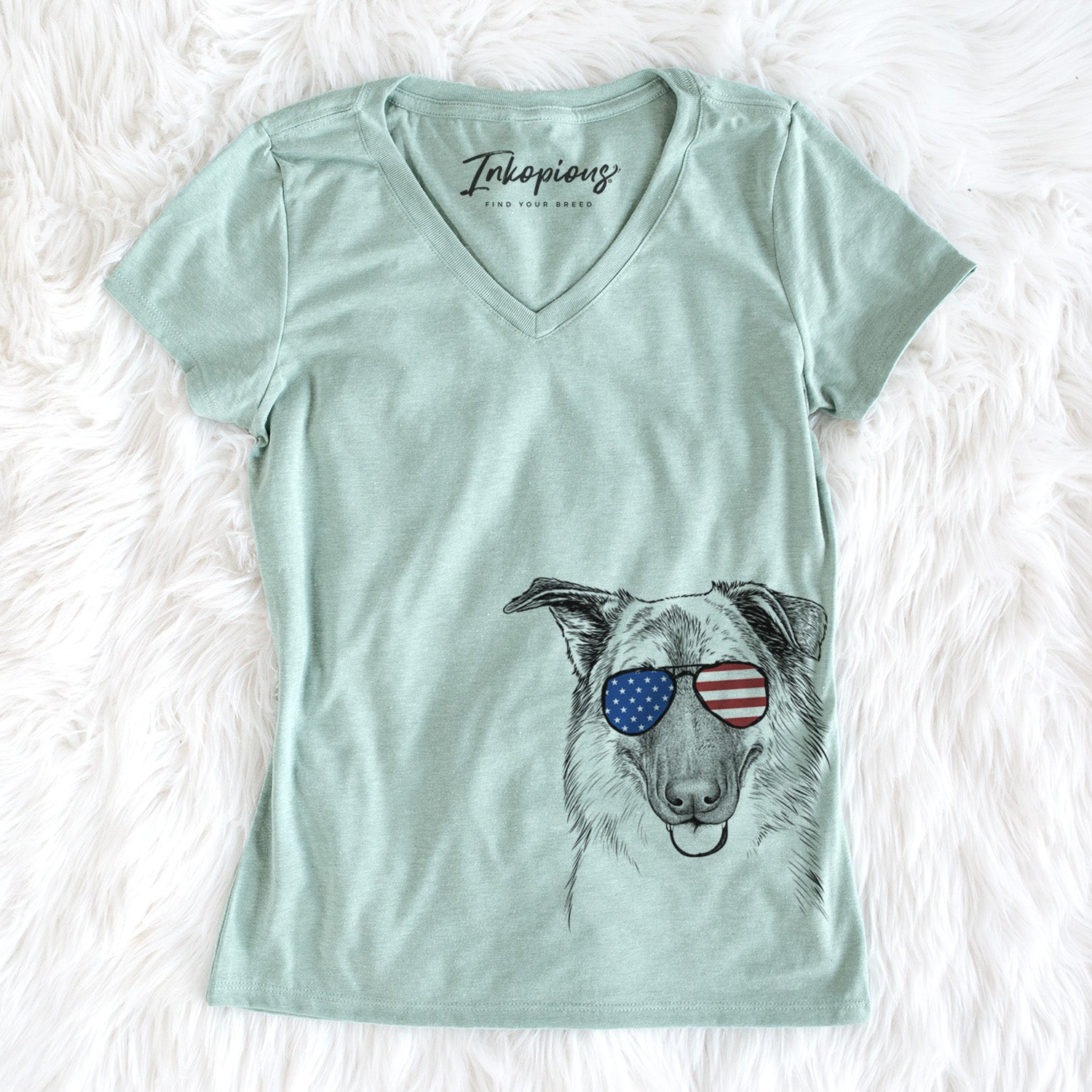 USA Henry the German Shepherd - Women's Perfect V-neck Shirt