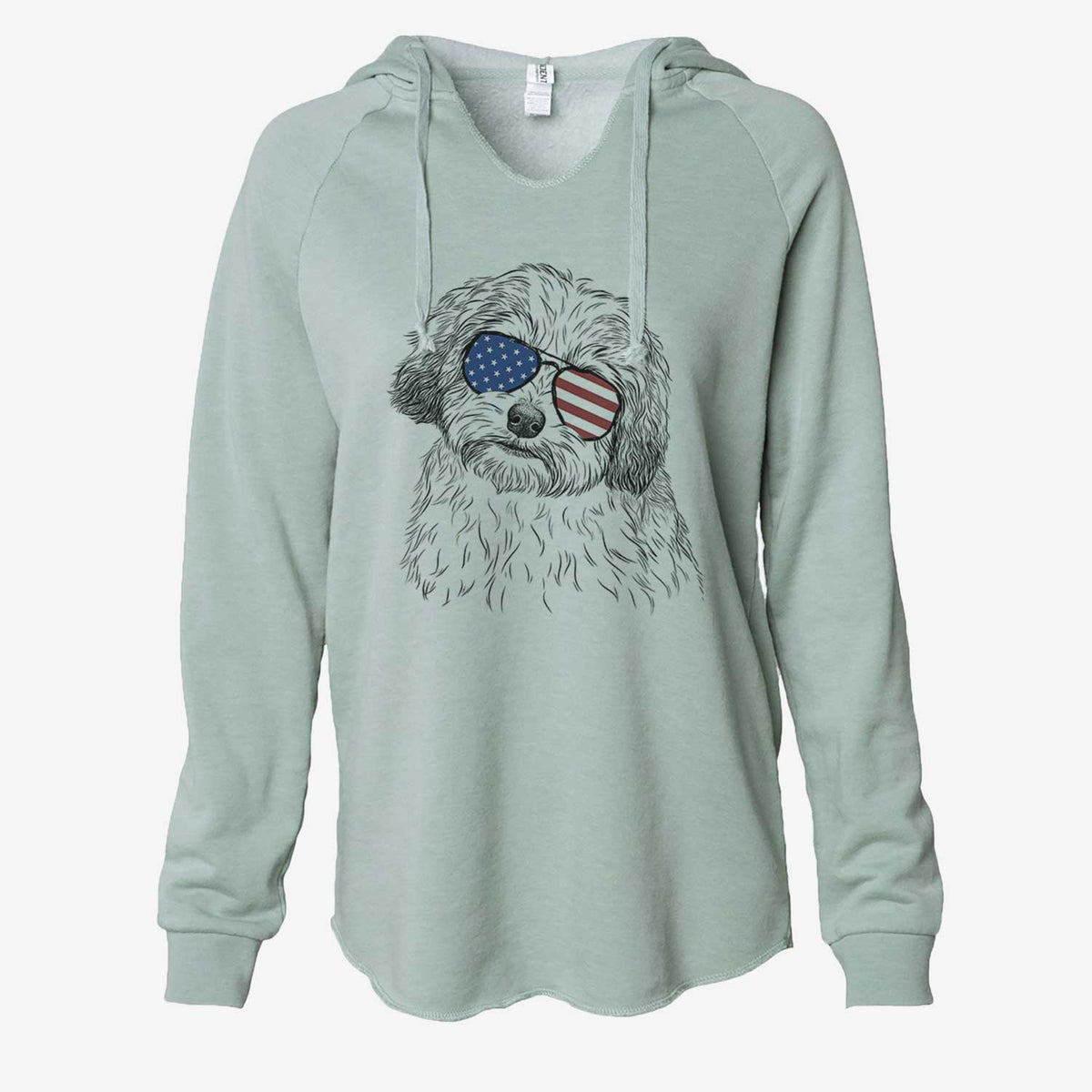 USA Henry the Havanese - Cali Wave Hooded Sweatshirt