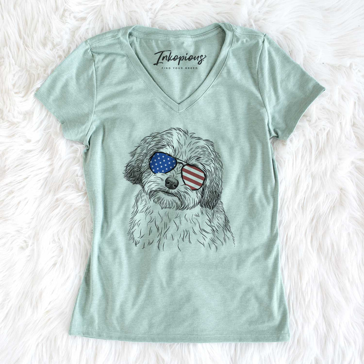 USA Henry the Havanese - Women's Perfect V-neck Shirt