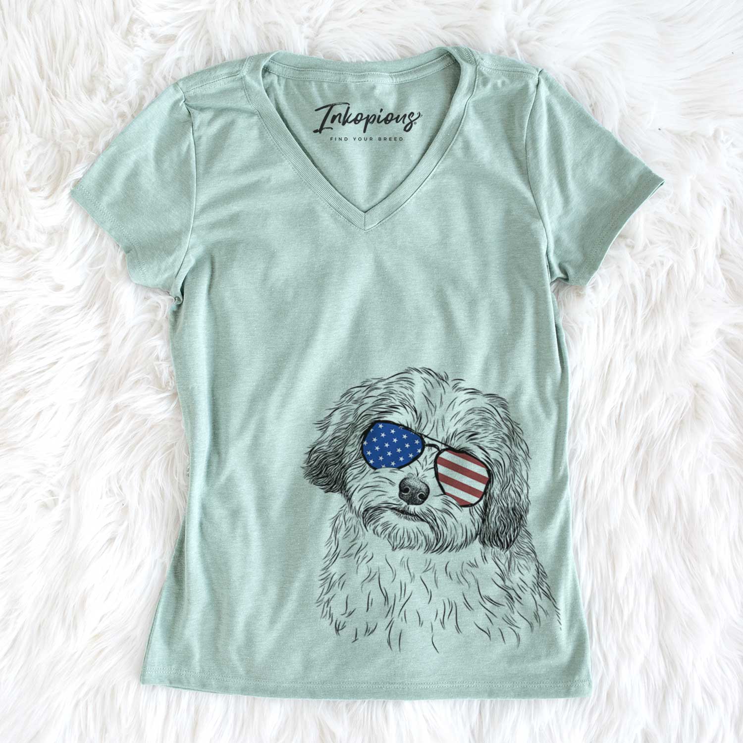 USA Henry the Havanese - Women's Perfect V-neck Shirt