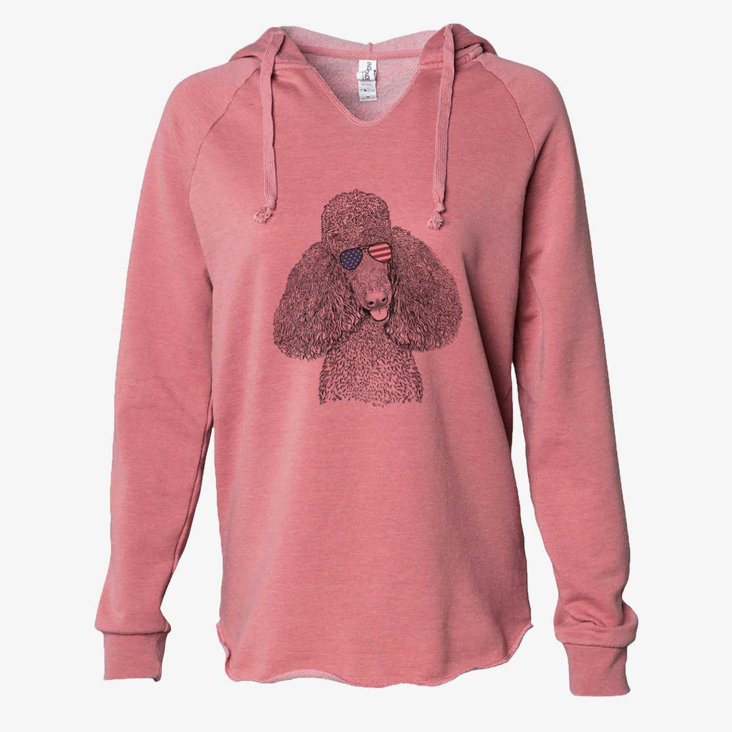 USA Henry the Standard Poodle - Cali Wave Hooded Sweatshirt