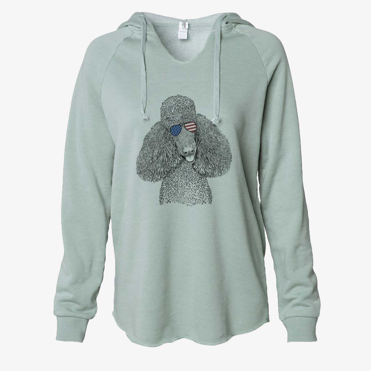 USA Henry the Standard Poodle - Cali Wave Hooded Sweatshirt