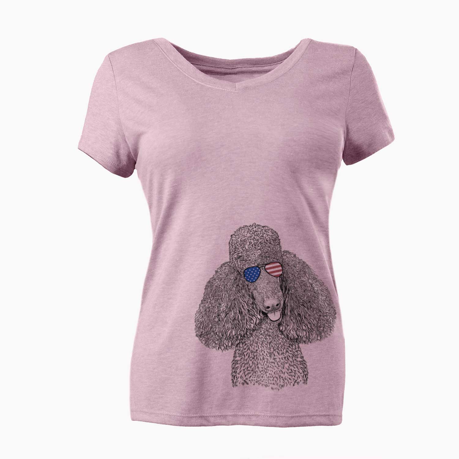 USA Henry the Standard Poodle - Women's Perfect V-neck Shirt