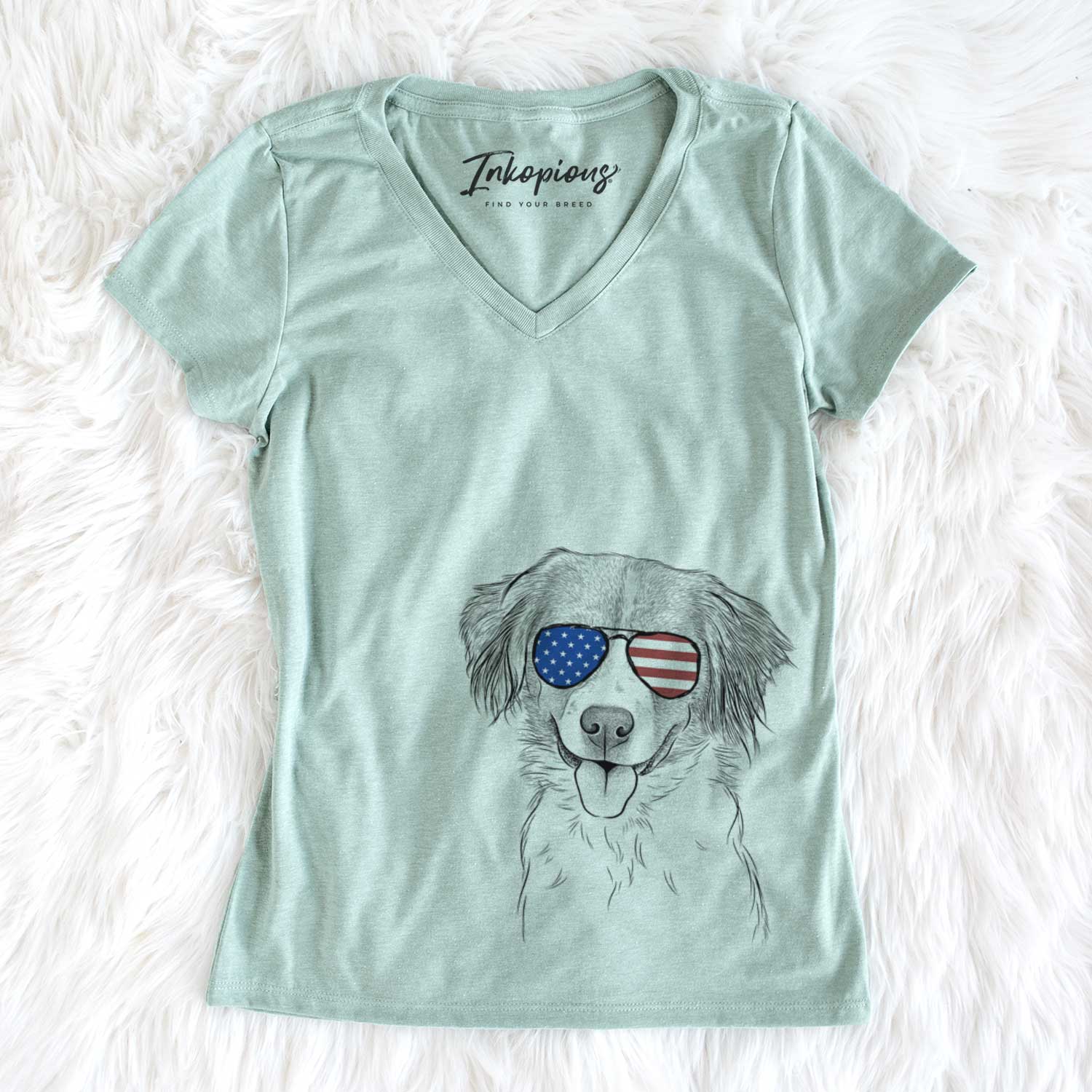 USA Hercules the Nederlandse Kooikerhondje - Women's Perfect V-neck Shirt