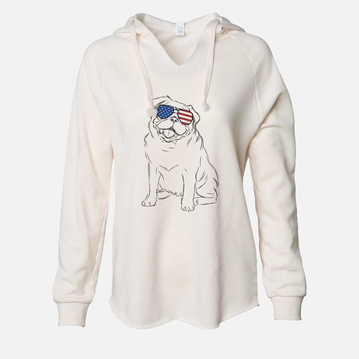 USA Higgins the Pug - Cali Wave Hooded Sweatshirt