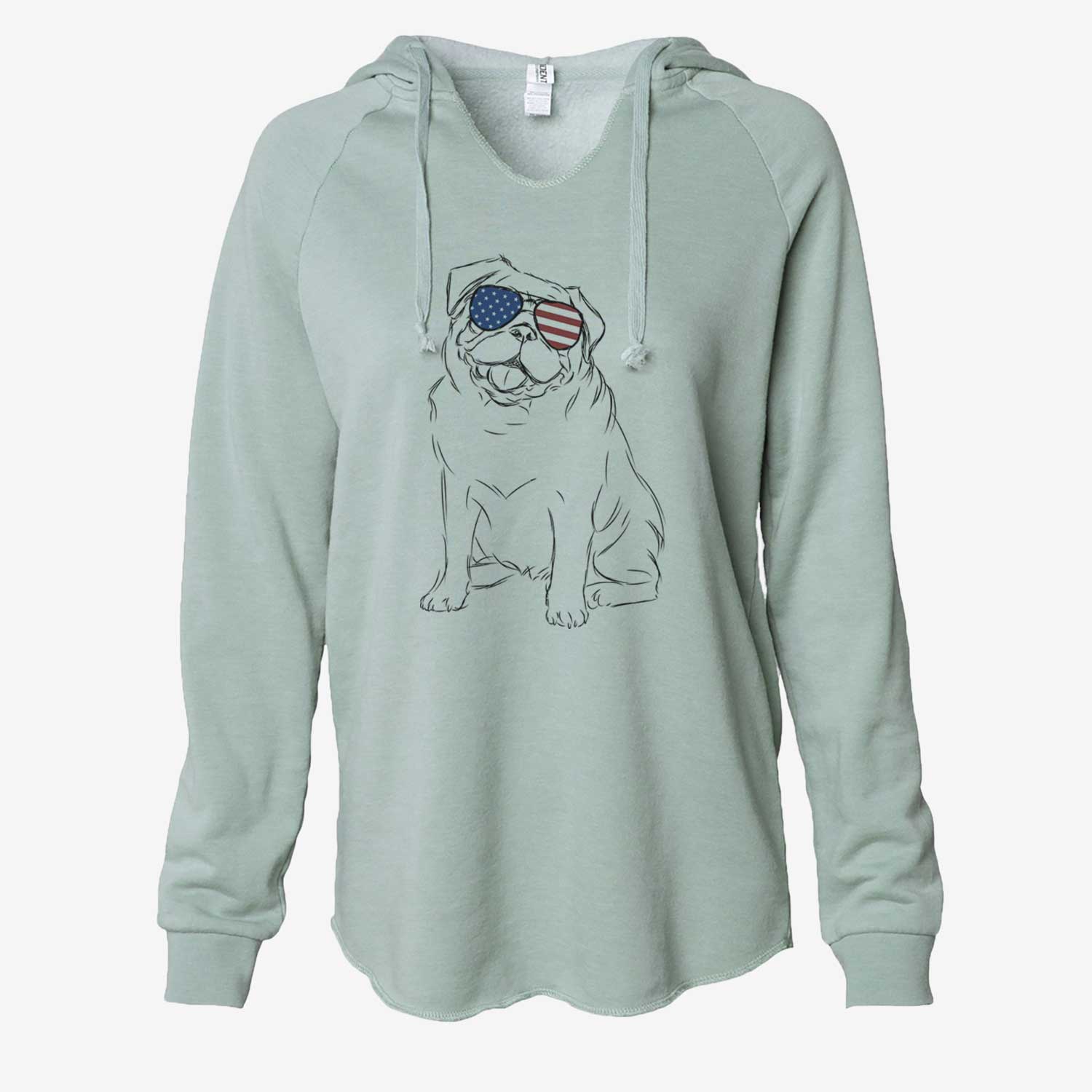 USA Higgins the Pug - Cali Wave Hooded Sweatshirt
