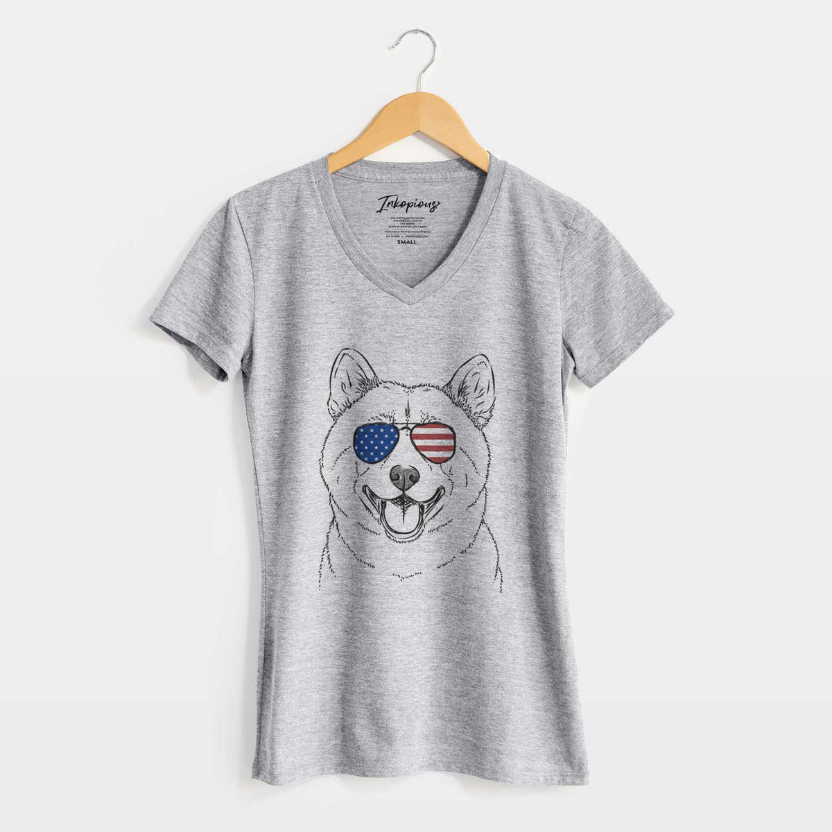 USA Hiro the Shiba Inu - Women&#39;s Perfect V-neck Shirt