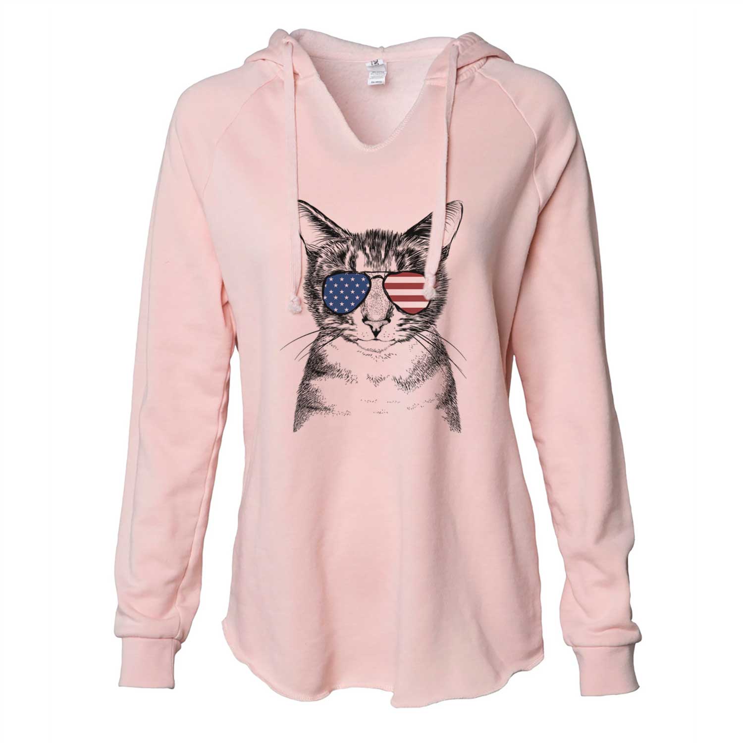 USA Hobbes the Tabby Cat - Cali Wave Hooded Sweatshirt