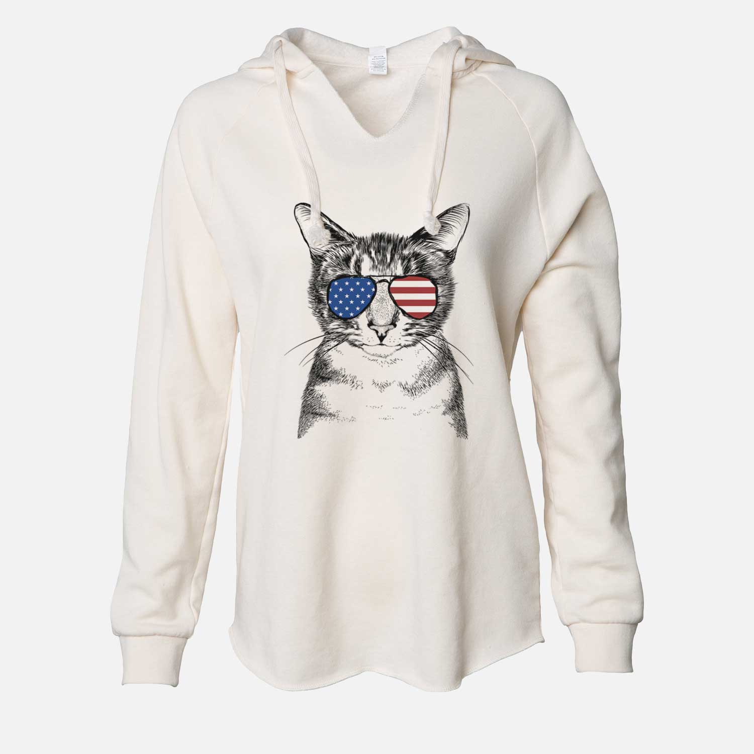 USA Hobbes the Tabby Cat - Cali Wave Hooded Sweatshirt