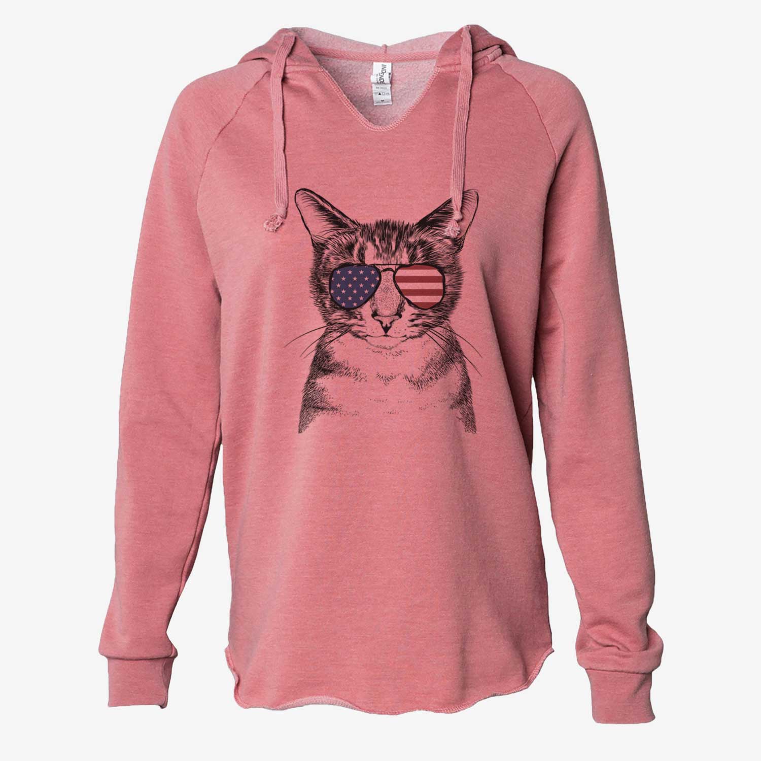 USA Hobbes the Tabby Cat - Cali Wave Hooded Sweatshirt