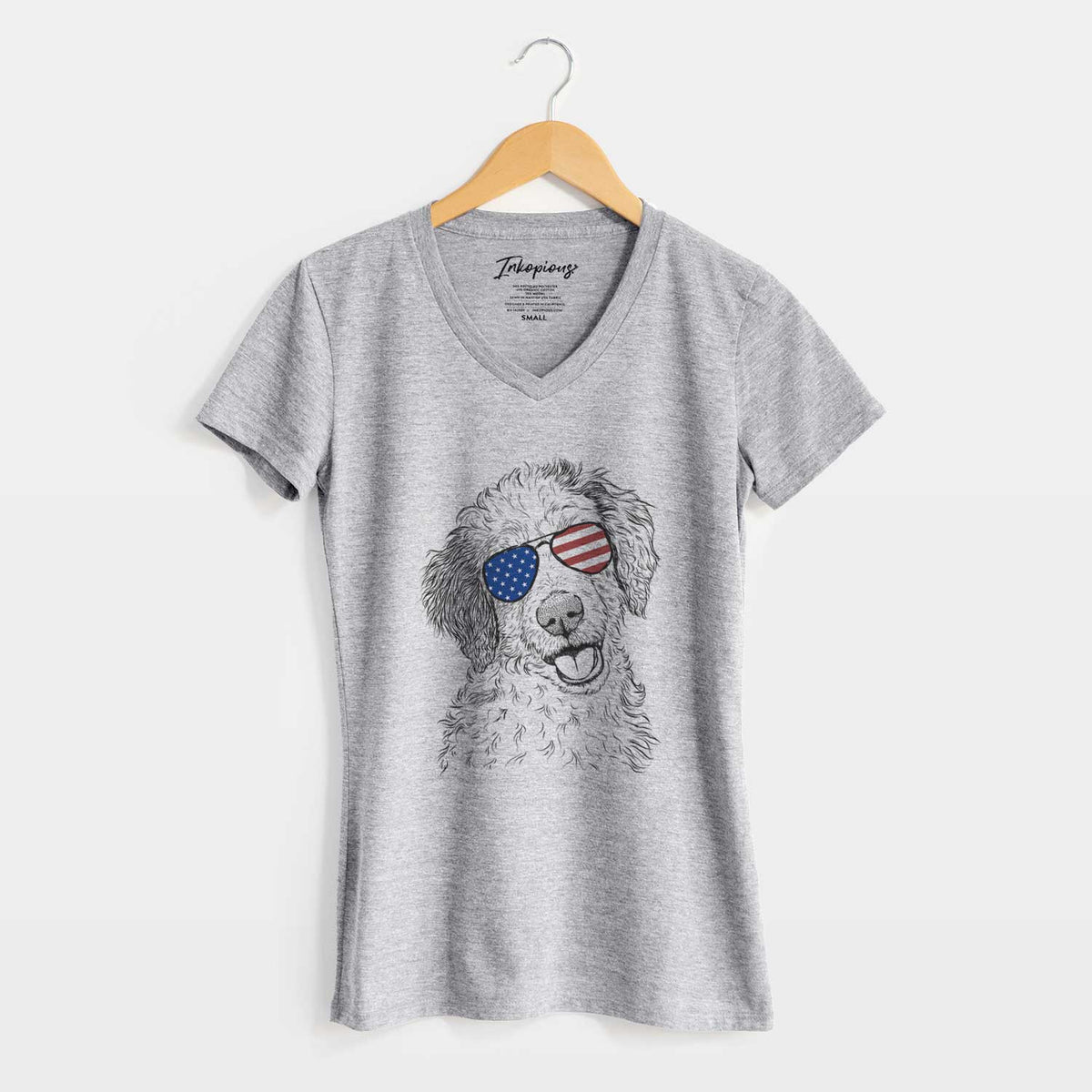 USA Hoge the Aussiedoodle - Women&#39;s Perfect V-neck Shirt