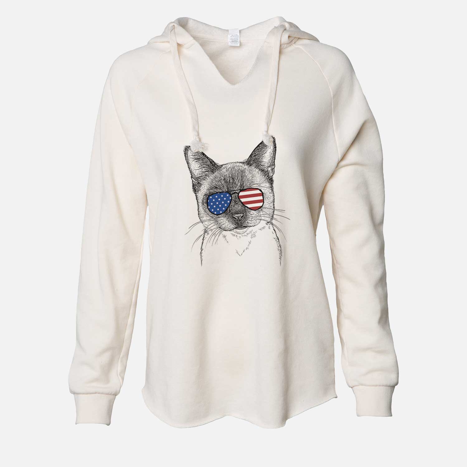 USA Hoggle the Siamese Cat - Cali Wave Hooded Sweatshirt